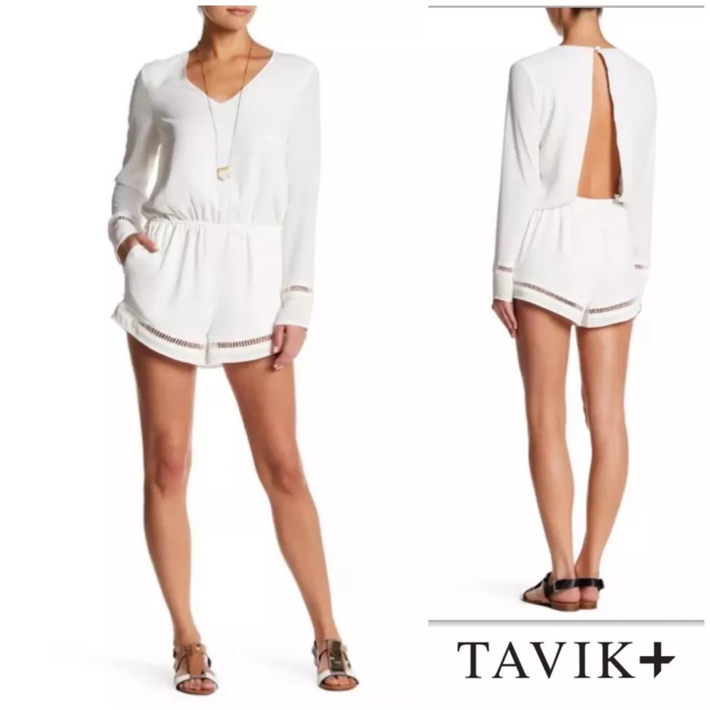Clean Girl White Shorts Playsuit Chiffon Lined with Open Back Relaxed Fit NWT Sm